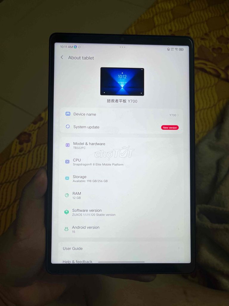 Lenovo Legion Tab Y700 12GB/256GB. Mua bán Máy tính bảng tại Quận Hoàng Mai Hà Nội được đăng bởi Minh Vũ hình 1