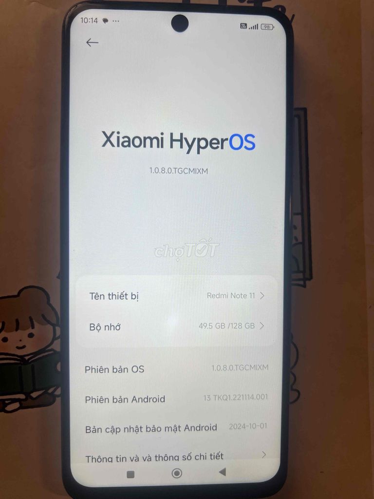 Xiaomi Redmi Note 11 128GB Xanh Dương. Mua bán Điện thoại tại Huyện Hóc Môn Tp Hồ Chí Minh được đăng bởi 27 - Chí Cường Nguyễn hình 1
