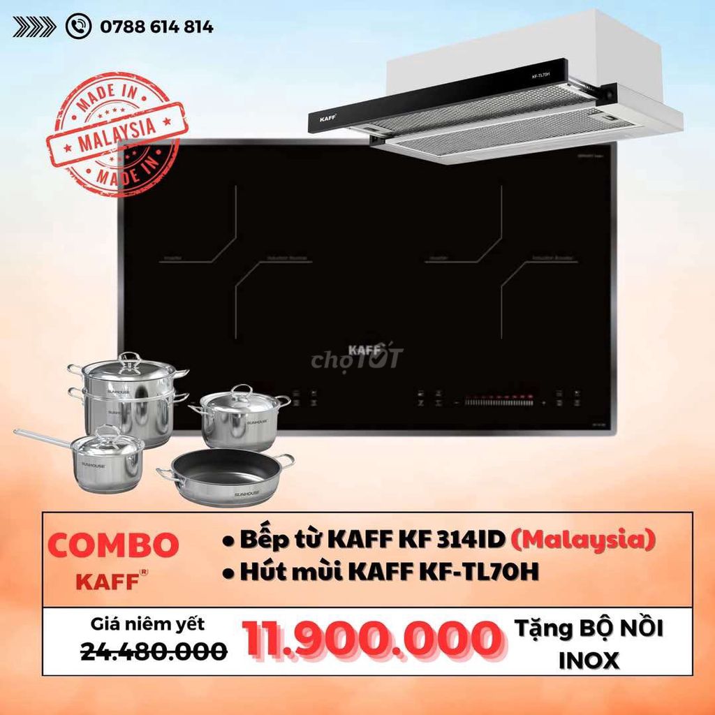 Bếp từ KAFF KF-314ID 2 từ. Mua bán Bếp, lò, đồ điện nhà bếp tại Quận Thanh Khê Đà Nẵng được đăng bởi Nội Thất Gia Bảo hình 1