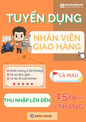 [THỊ TRẤN SÔNG ĐỐC] GHN TUYỂN DỤNG SHIPPER