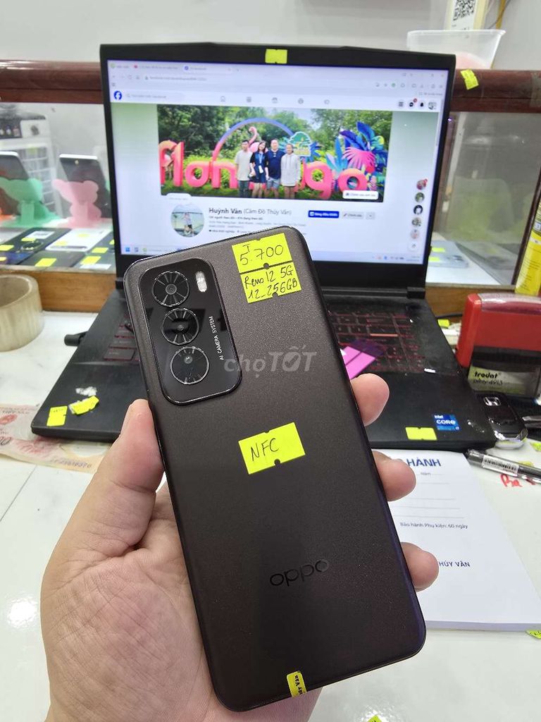 Oppo Reno12 5G 256GB Tím. Mua bán Điện thoại tại Thành phố Long Xuyên An Giang được đăng bởi Facebook Cầm Đồ Thúy Vân hình 1