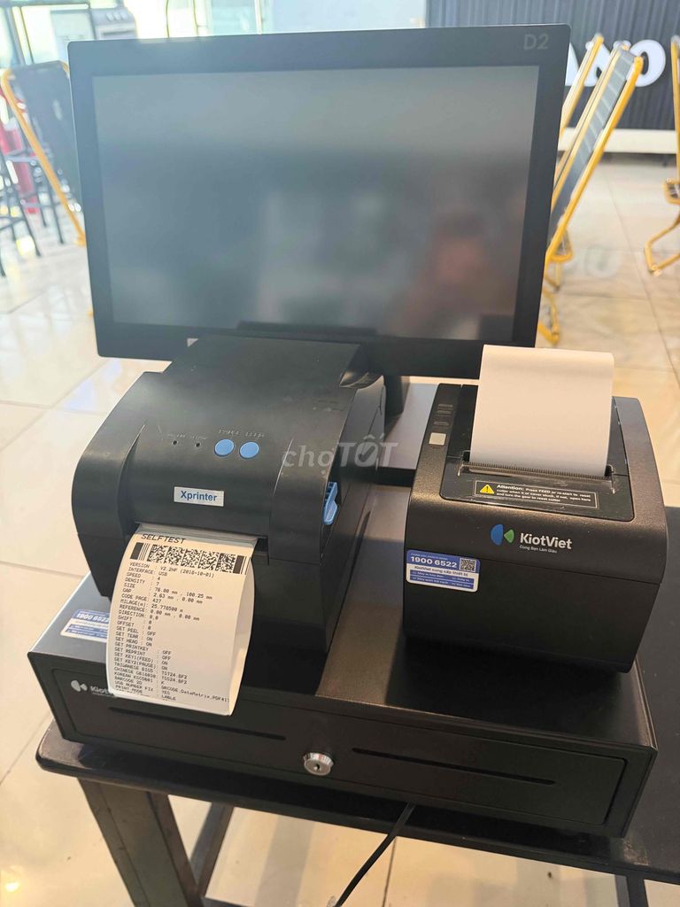 Máy tính tiền POS KiotViet D2 + 2máy in + két. Mua bán Đồ dùng văn phòng tại Quận 8 Tp Hồ Chí Minh được đăng bởi Hỷ Vân hình 1