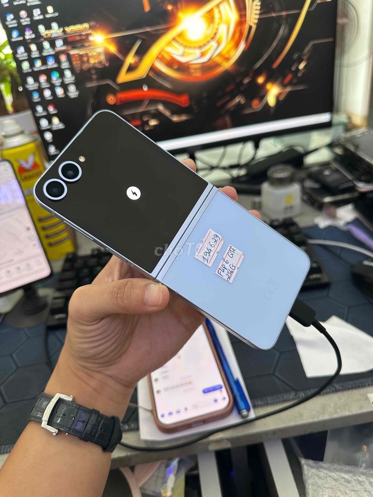 Samsung Zflip 6 256G Xanh. Mua bán Điện thoại tại Quận Thanh Khê Đà Nẵng được đăng bởi Bờm Táo  hình 1