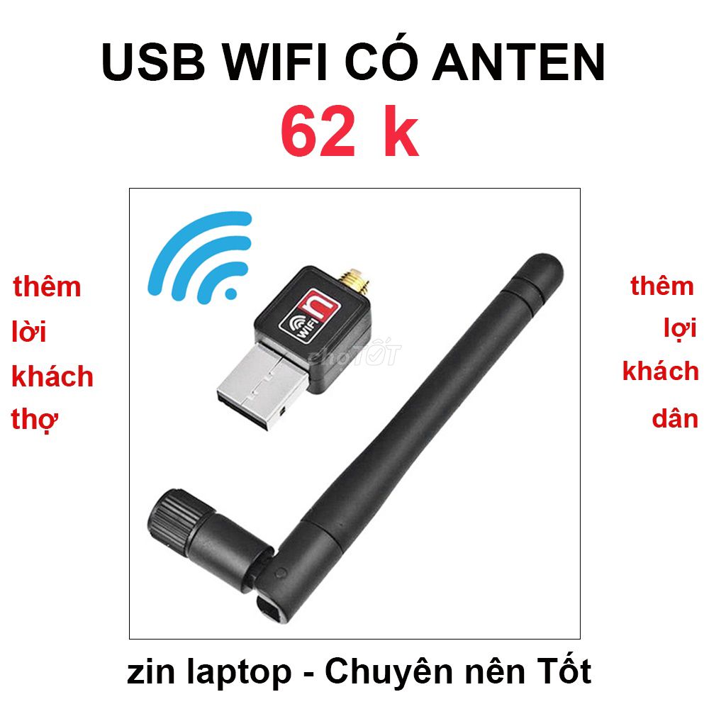 Usb Thu Wifi (có ang ten). Mua bán Phụ kiện (Màn hình, Chuột...) tại Thành phố Biên Hòa Đồng Nai được đăng bởi Zin Laptop hình 1