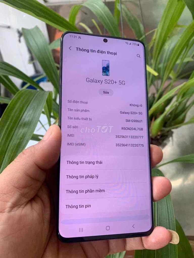 cần bán đt samsung s20plus