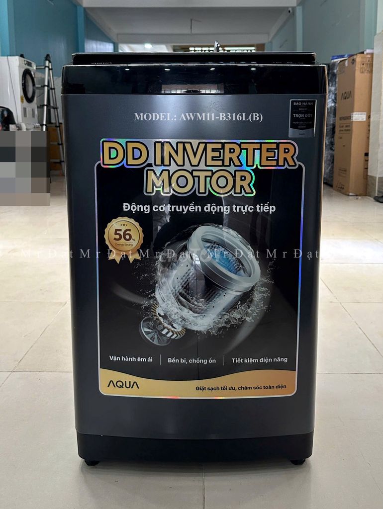 Máy giặt Inverter 11kg AQUA. MODEL: AWM11-B316L(B). Mua bán Máy giặt tại Quận 8 Tp Hồ Chí Minh được đăng bởi Trần Thiện Đạt hình 1