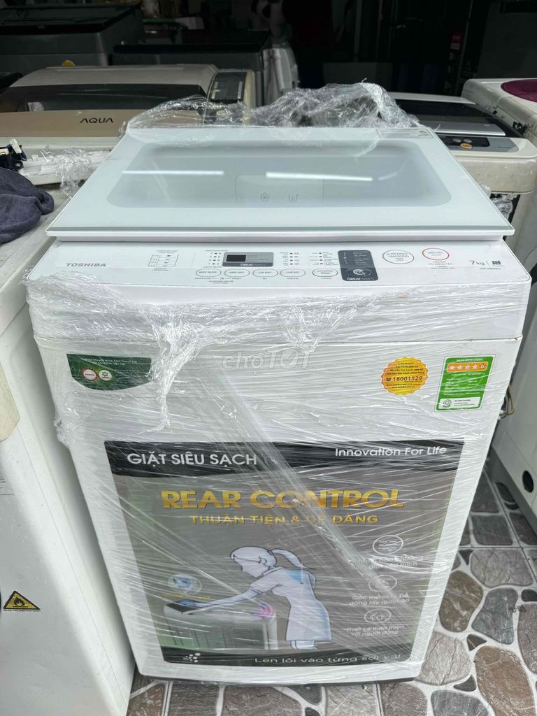 Máy giặt Toshiba 7kg cửa trên Trắng. Mua bán Máy giặt tại Quận 7 Tp Hồ Chí Minh được đăng bởi Điện Lạnh Giá Tốt hình 1