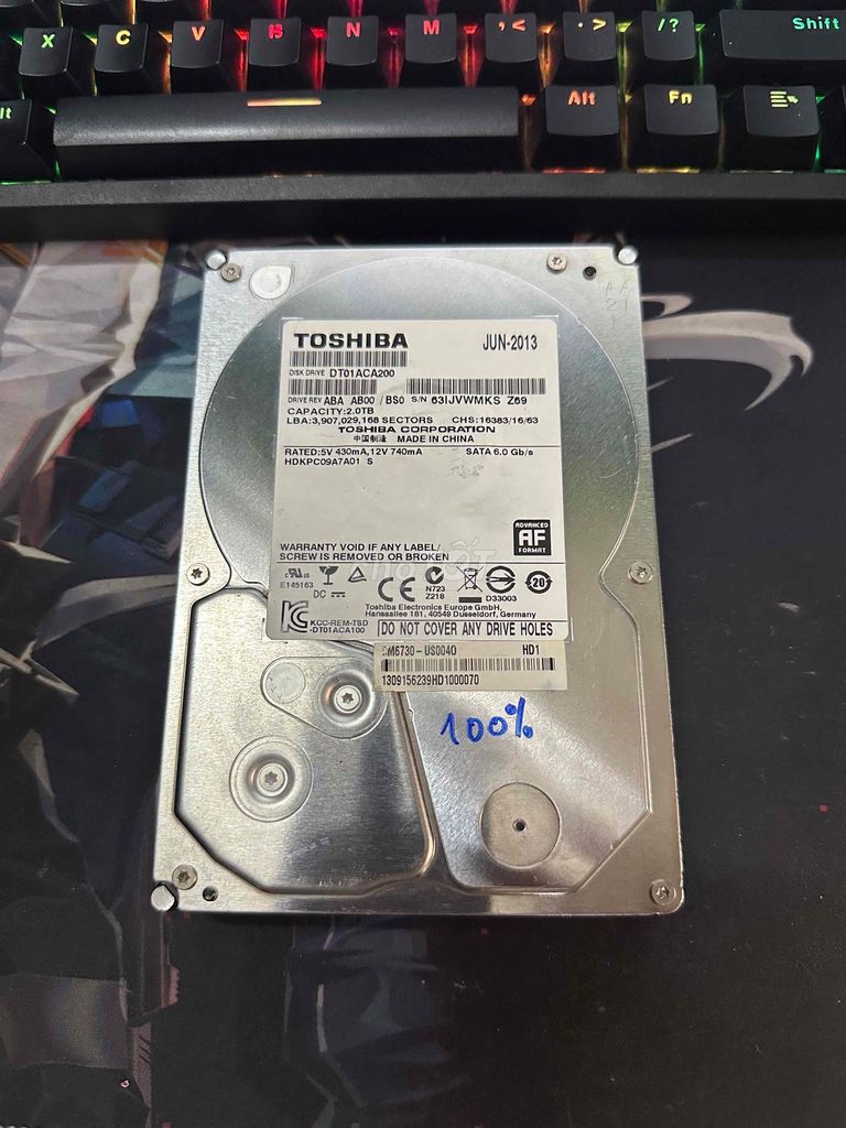 Ổ cứng HDD Toshiba 2TB SATA 6.0 Gb/s Đã sử dụng. Mua bán Linh kiện (RAM, Card...) tại Quận Gò Vấp Tp Hồ Chí Minh được đăng bởi Tình Nguyễn hình 1
