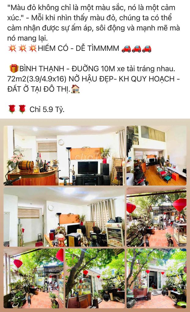 Cực HIẾM Kinh Doanh đa ngành nghề Bình Quới bình thạnh giá 5.9 Ty