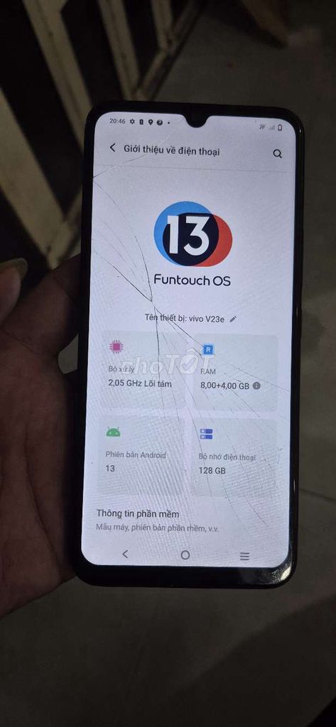 Vivo V23e 8GB/128GB Đen Đã sử dụng. Mua bán Điện thoại tại Huyện Hóc Môn Tp Hồ Chí Minh được đăng bởi Trần Kiên Mobile Shop hình 1