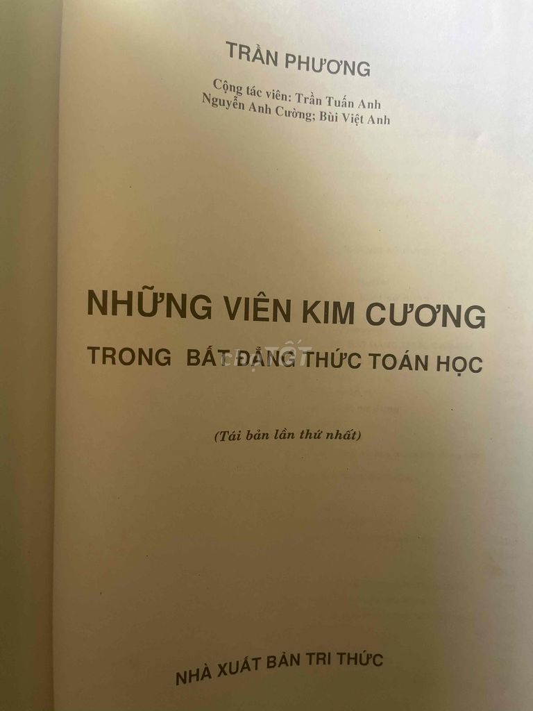 những viên kim cương trong bất đẳng thức- sách cũ