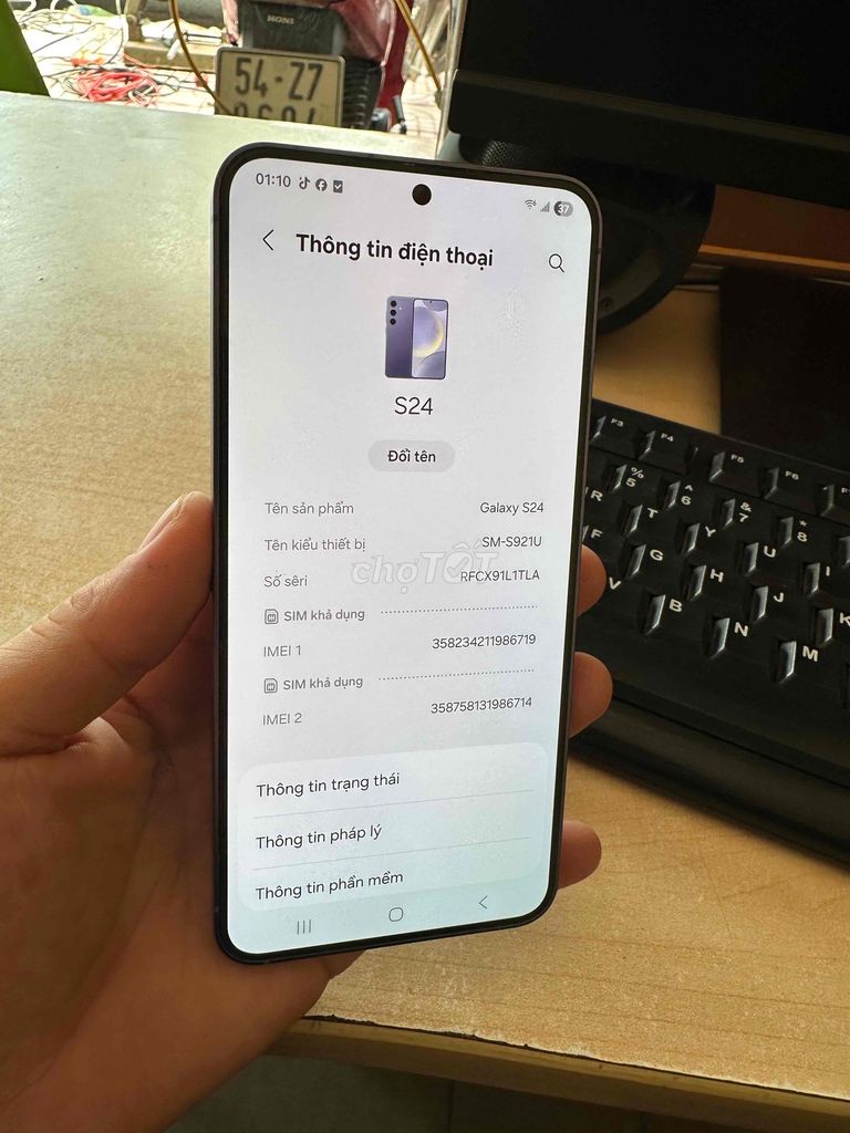 Samsung S24 128GB Tím Mỹ Like New. Mua bán Điện thoại tại Quận 8 Tp Hồ Chí Minh được đăng bởi Ha Le hình 1