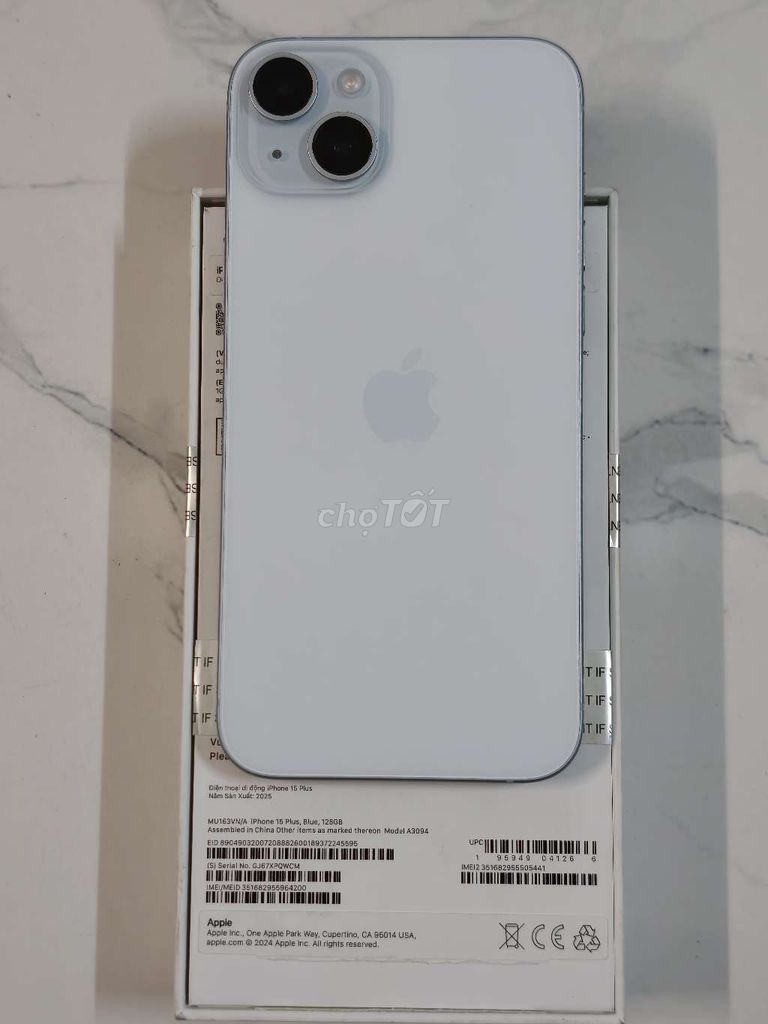 iPhone 15 Plus 128GB Xanh dương Đã sử dụng. Mua bán Điện thoại tại Quận Bình Tân Tp Hồ Chí Minh được đăng bởi Bình Nguyễn Thanh hình 1
