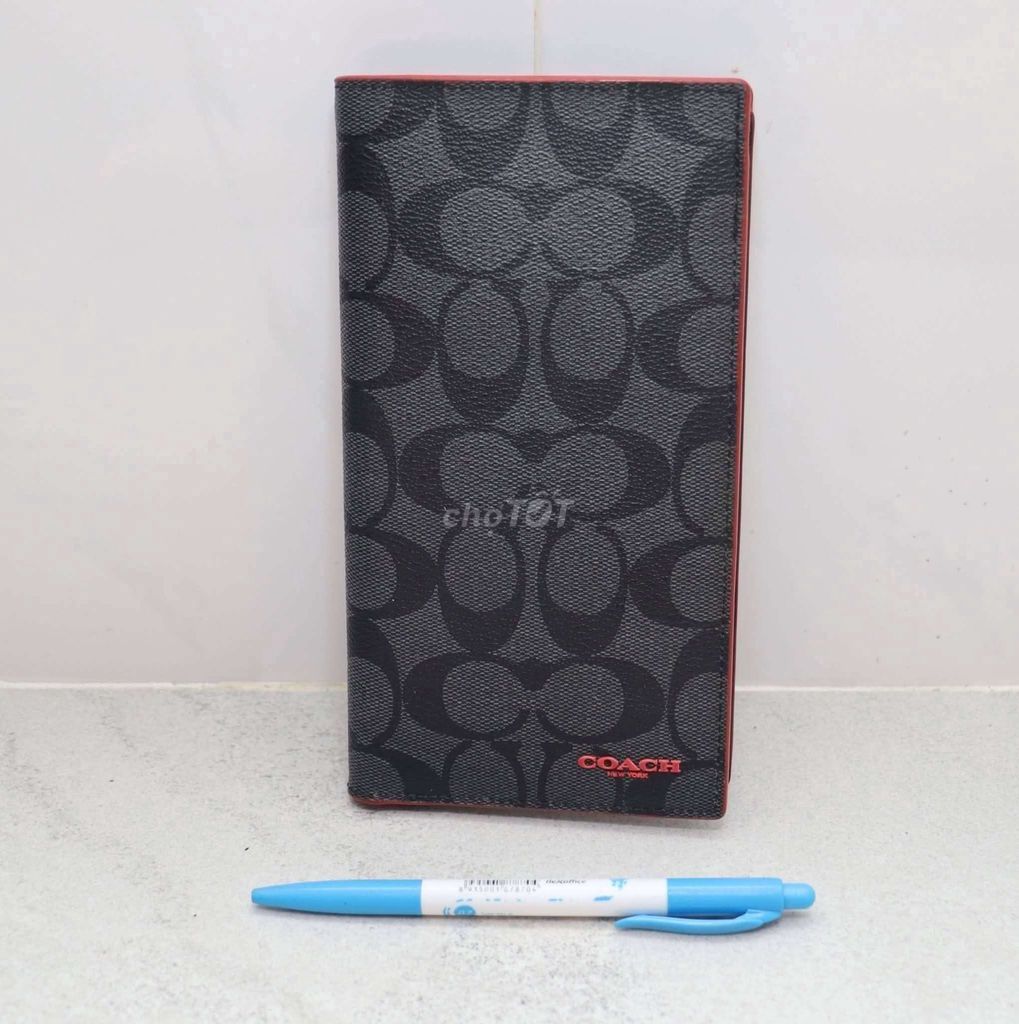 Ví da Coach Da Đen Đỏ 19.5cm x 10.5cm. Mua bán Túi xách tại Quận 6 Tp Hồ Chí Minh được đăng bởi Anh Leader hình 1