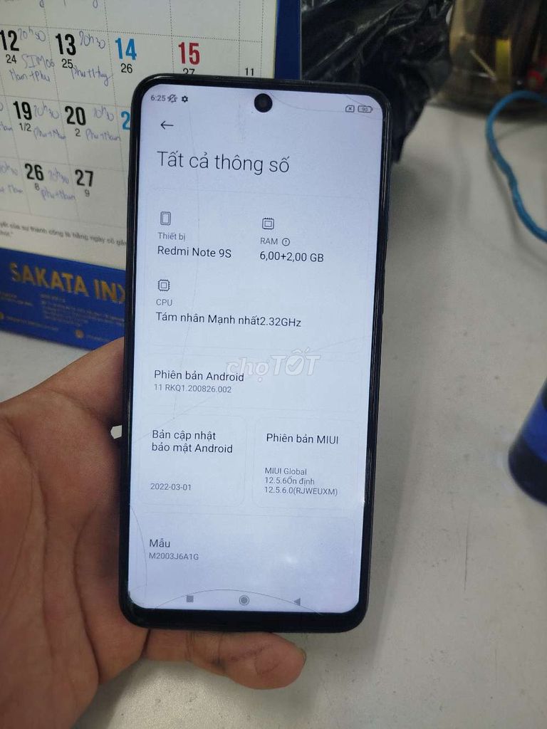 Xiaomi Redmi Note 9S 128GB Xanh. Mua bán Điện thoại tại Thành phố Thuận An Bình Dương được đăng bởi Vy Mã hình 1