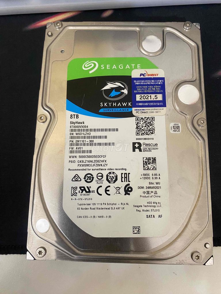 ổ cứng hdd 8tb seagate bảo hành 2 năm