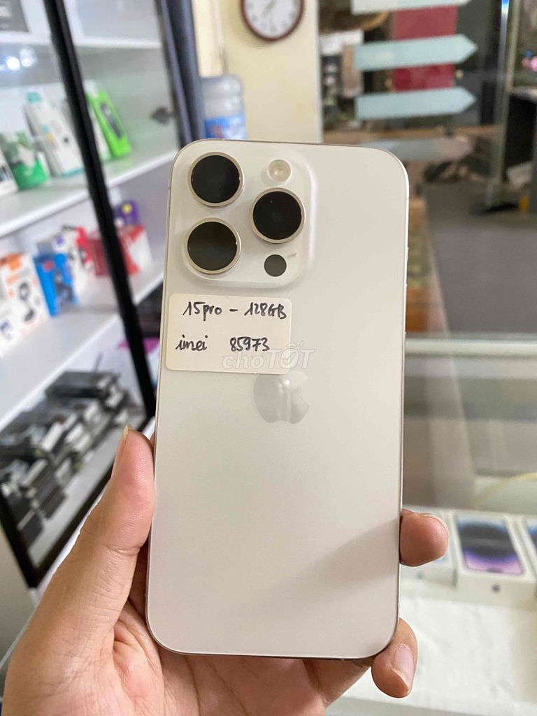 iPhone 15 Pro 128GB Trắng. Mua bán Điện thoại tại Huyện Thuỷ Nguyên Hải Phòng được đăng bởi Nhật Hạ Mobile hình 1