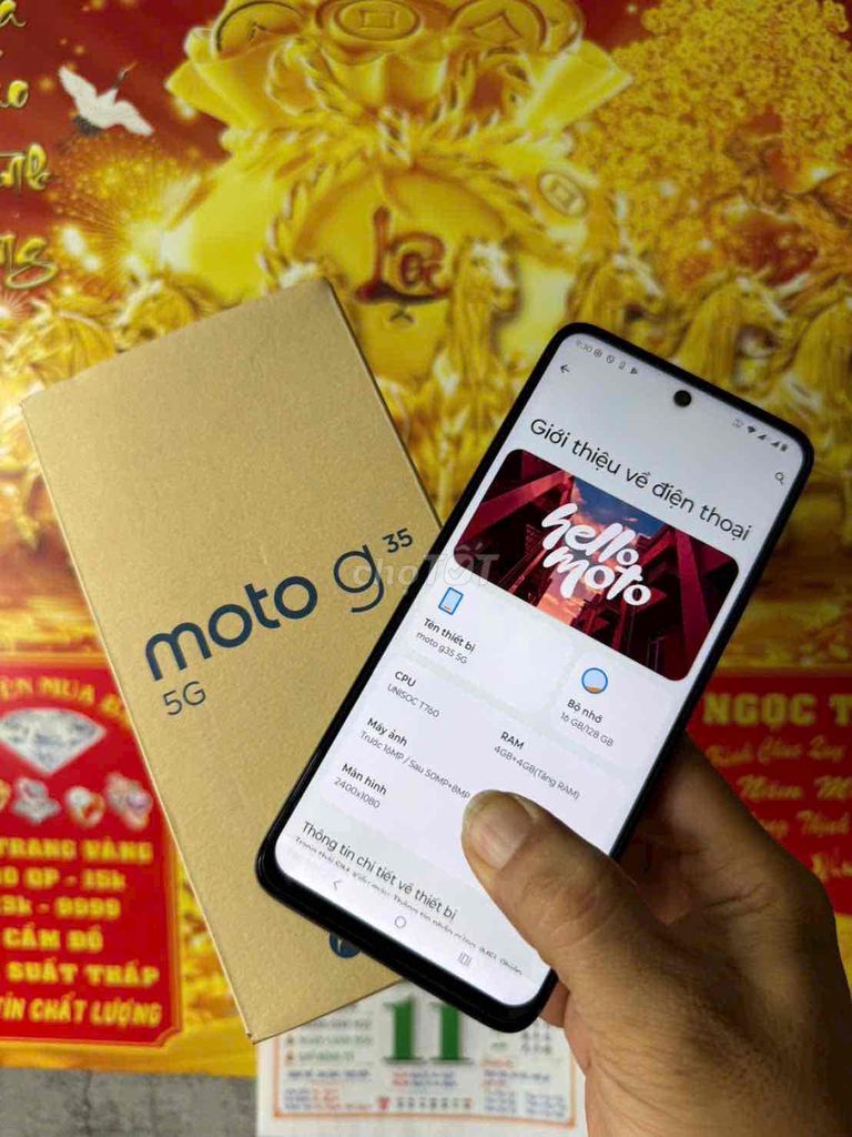 Motorola G35 5G 128G đẹp 99 còn bảo hành 22/1/2027. Mua bán Điện thoại tại Quận Ninh Kiều Cần Thơ được đăng bởi CẦM ĐỒ TRUNG HẬU   hình 1
