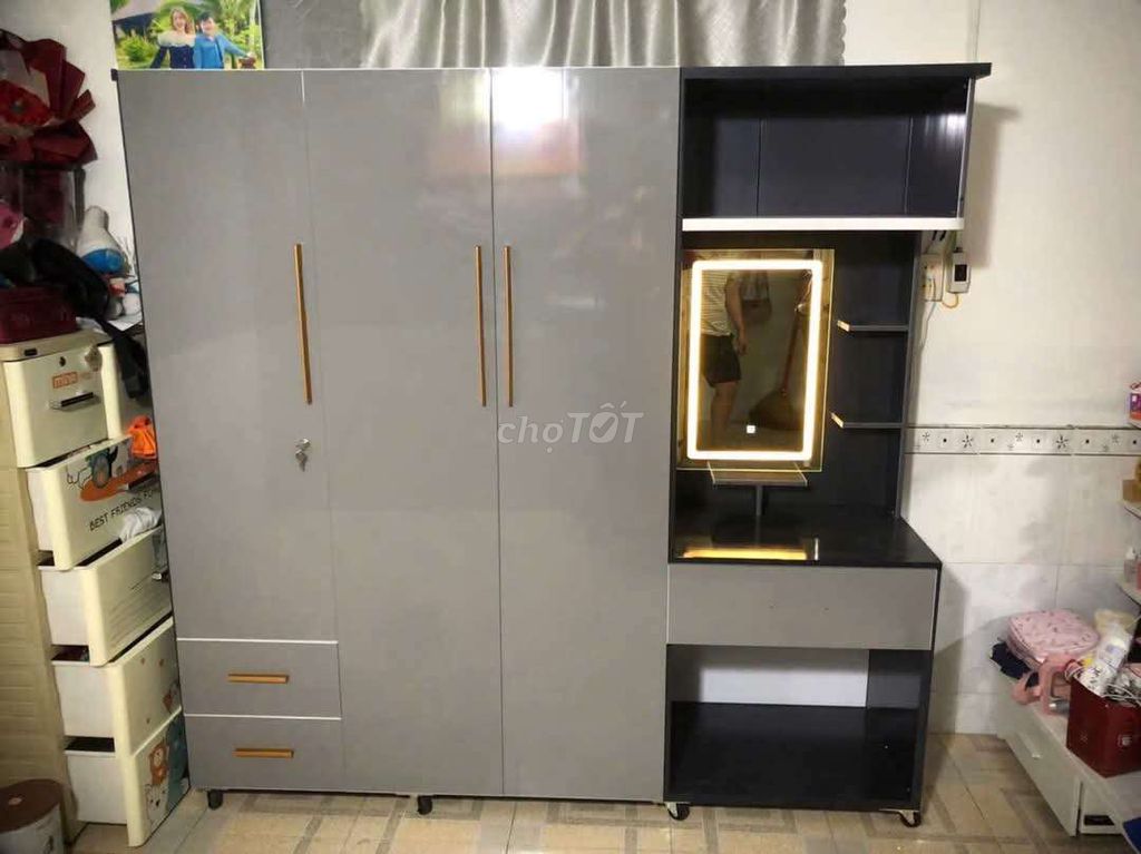 Tủ quần áo Nhựa Đài Loan 3 cánh liền bàn ứi. Mua bán Tủ, kệ gia đình tại Thành phố Thủ Dầu Một Bình Dương được đăng bởi Mỹ hạnh hình 1