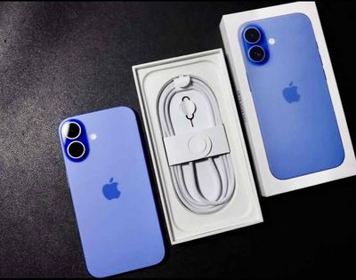 iPhone 16 128GB Blue FULLBOX NEW BH APPLE 09/2025