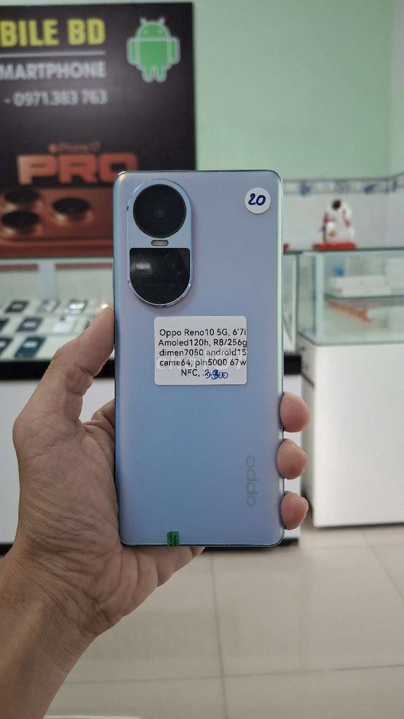 Oppo Reno10 5G Xanh 8GB/256GB. Mua bán Điện thoại tại Thành phố Thủ Dầu Một Bình Dương được đăng bởi TTMobileBD hình 1