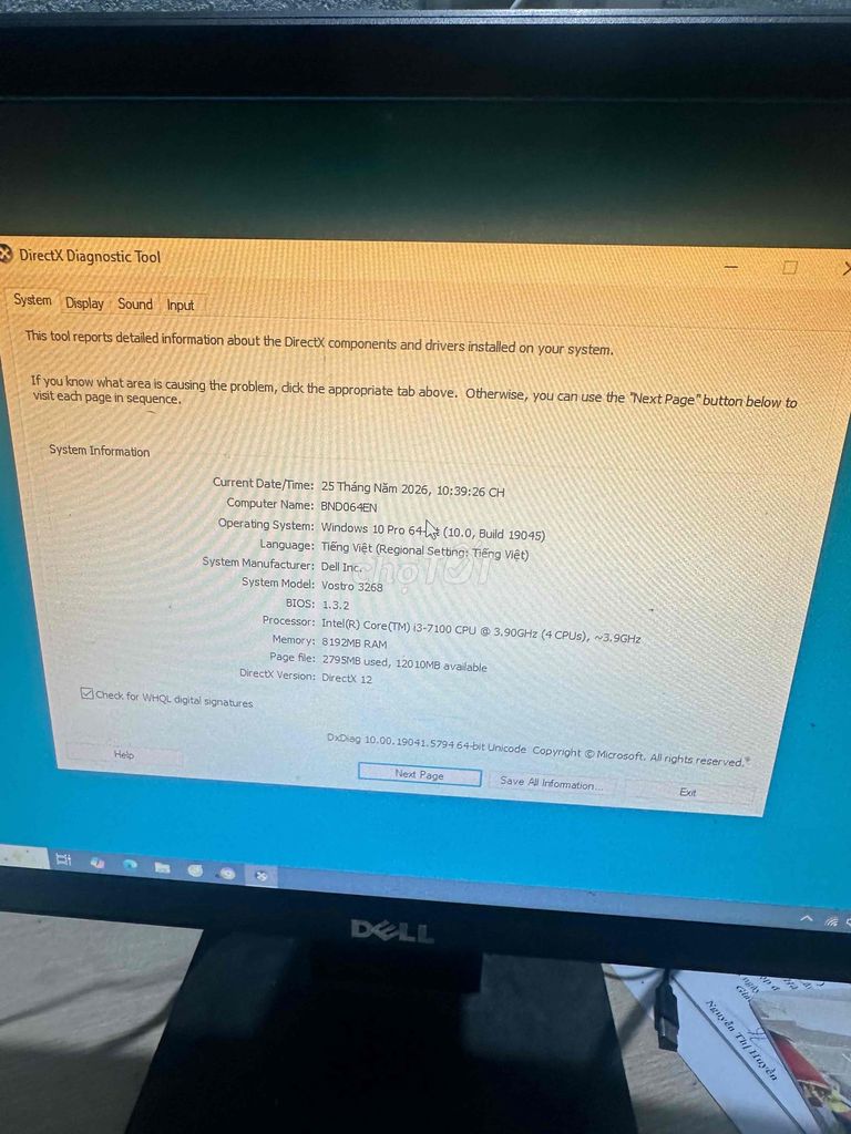Dell OptiPlex 3268 i3-7100 8GB/111GB. Mua bán Máy tính để bàn tại Huyện Gia Lâm Hà Nội được đăng bởi Letiendat Le hình 1