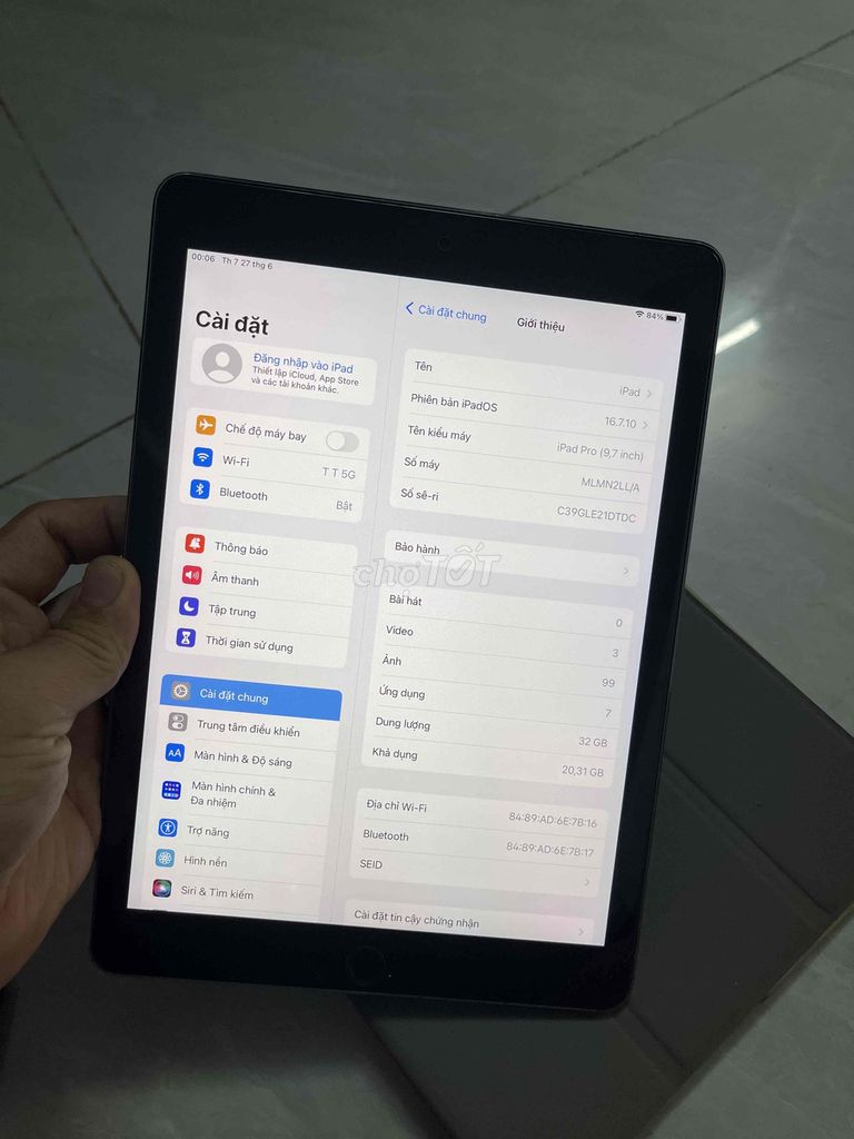 ipad Pro 9.7 32gMáy zin -Bai pass xài Ok -Ko bớt. Mua bán Máy tính bảng tại Quận 8 Tp Hồ Chí Minh được đăng bởi Thanh Tâm Mobile hình 1