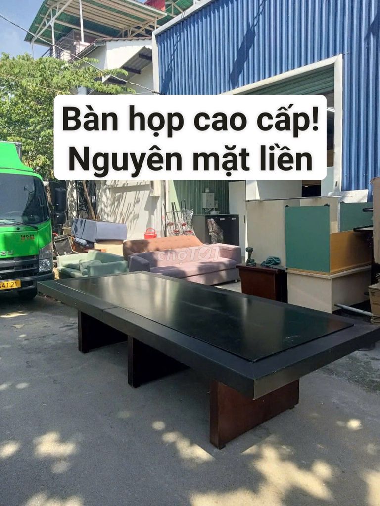 Thanh lý Bàn họp gỗ dài 3m mặt liền cao cấp