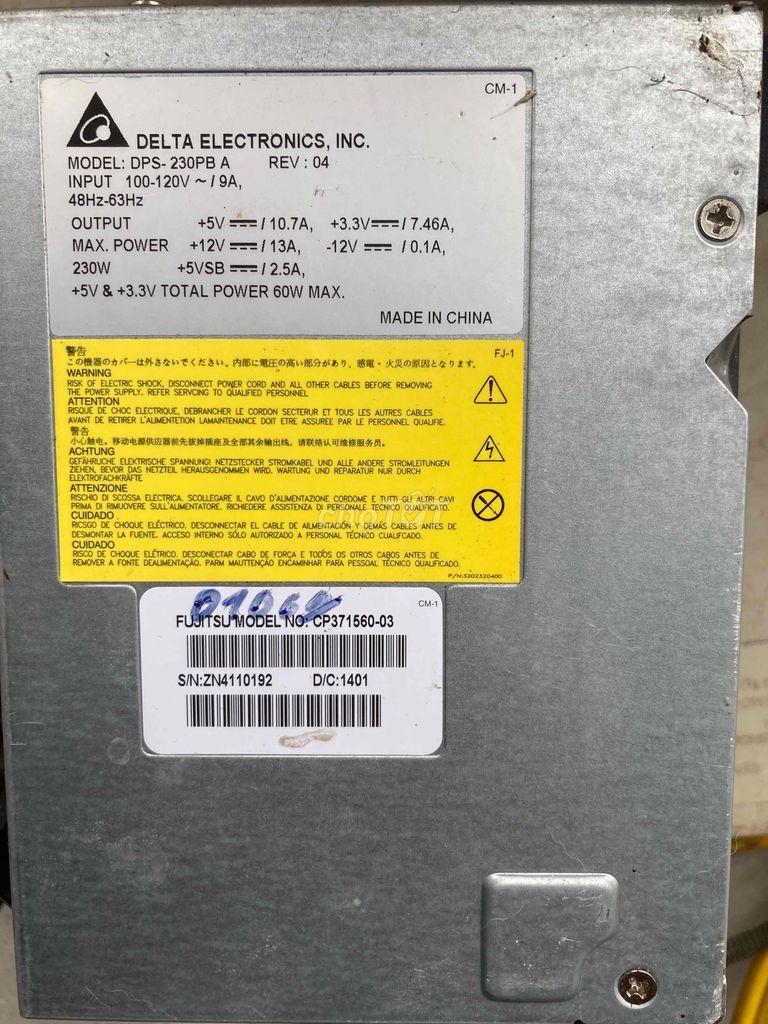 Nguồn Delta Electronics DPS-230PB A. Mua bán Linh kiện (RAM, Card...) tại Huyện Yên Mô Ninh Bình được đăng bởi Trần Đức Phước hình 1