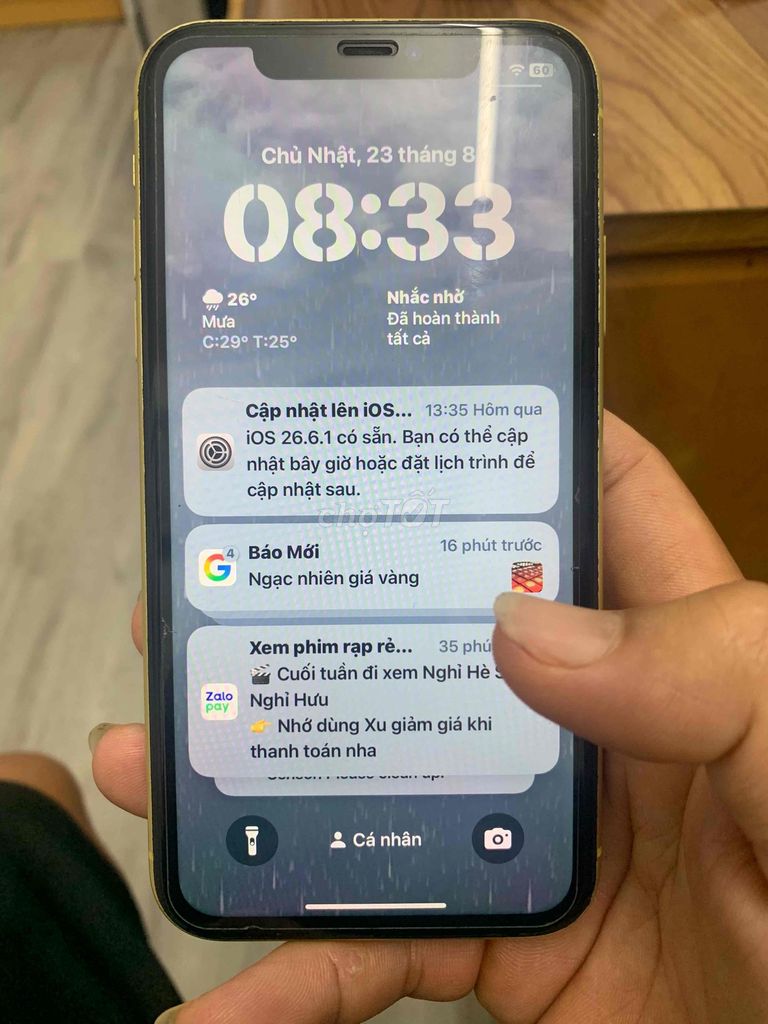 Apple iPhone 11 64GB Vàng Đã thay vỏ, màn. Mua bán Điện thoại tại Quận Long Biên Hà Nội được đăng bởi Nhân Viên Điện Máy hình 1