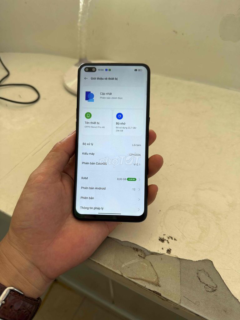 Oppo Reno 3 Pro 256GB Đen Android 12. Mua bán Điện thoại tại Huyện Thuỷ Nguyên Hải Phòng được đăng bởi Hùng Nguyễn THP store hình 1
