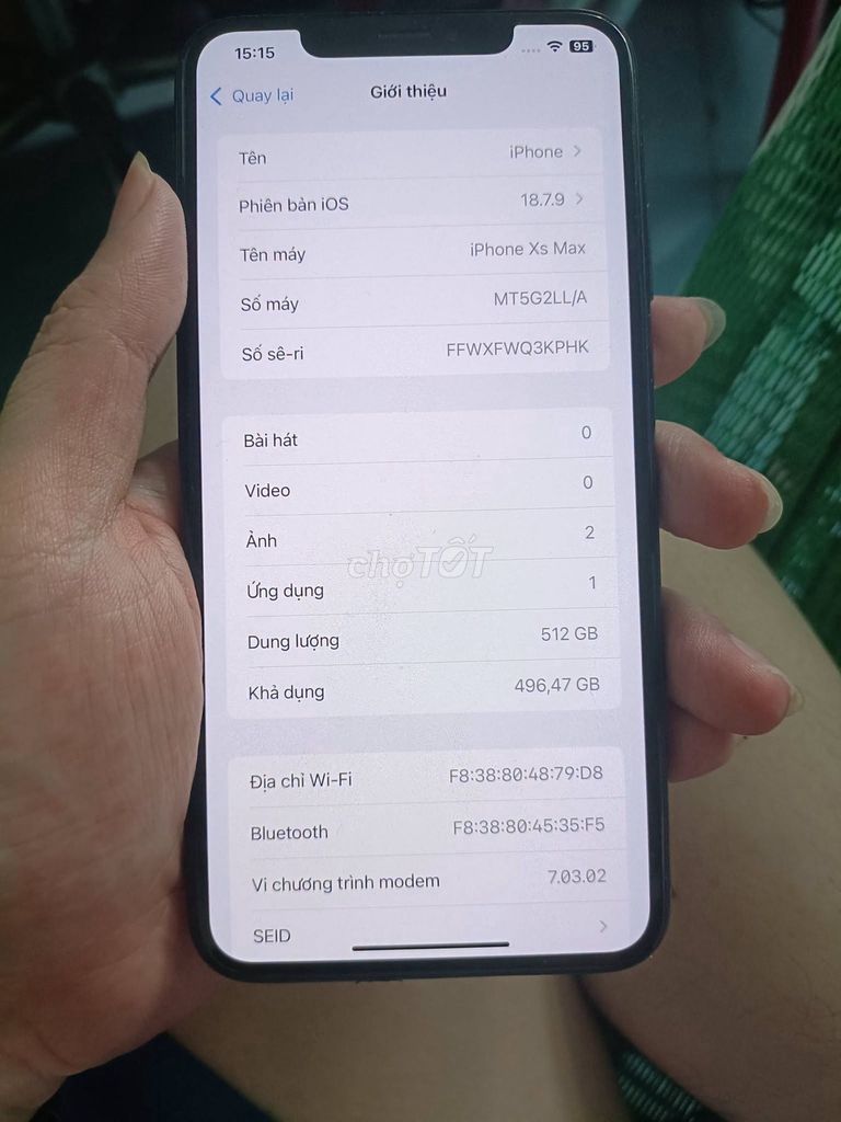 Apple iPhone Xs Max 512GB Đen Full zin. Mua bán Điện thoại tại Quận Gò Vấp Tp Hồ Chí Minh được đăng bởi Hội Đồ Điện Tử hình 1
