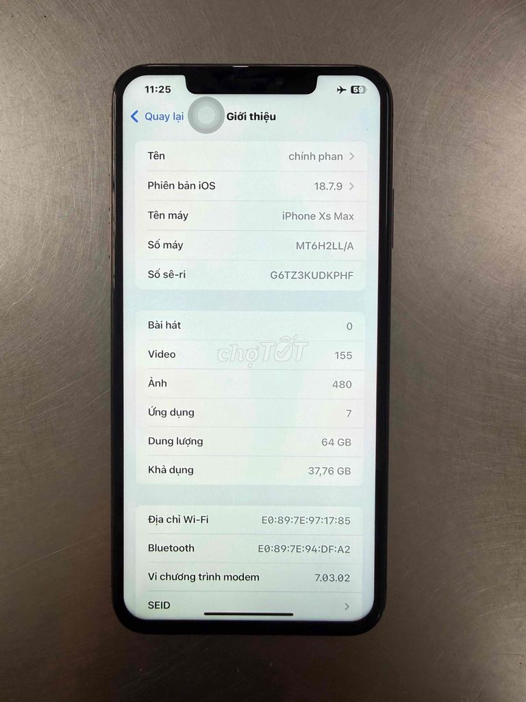 Apple iPhone Xs Max 64GB Đen Đã thay màn, pin. Mua bán Điện thoại tại Quận Gò Vấp Tp Hồ Chí Minh được đăng bởi Dat Nguyen hình 1