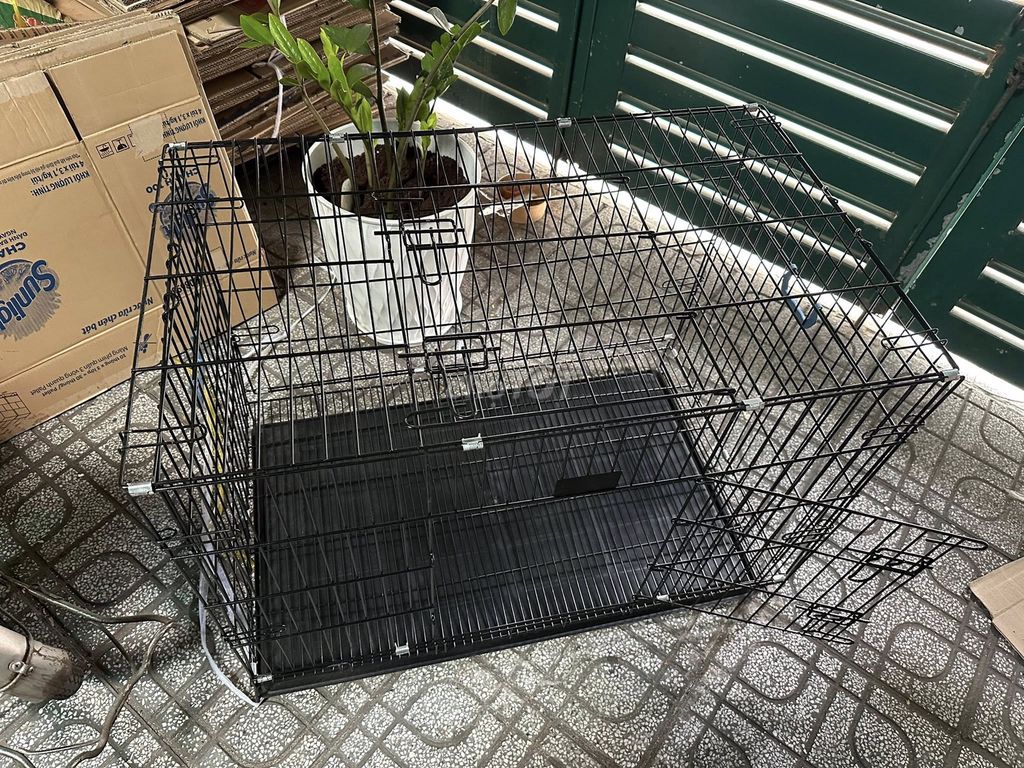 Lồng chó kim loại 90x60x60cm. Mua bán Phụ kiện, Thức ăn, Dịch vụ tại Huyện Hóc Môn Tp Hồ Chí Minh được đăng bởi Trung hình 1