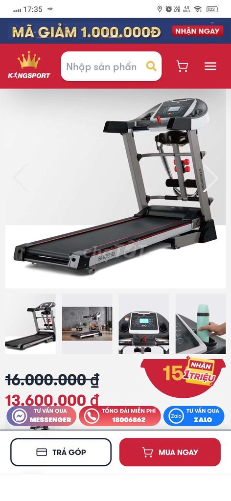 Máy chạy bộ Kingsport BK8000 Pro