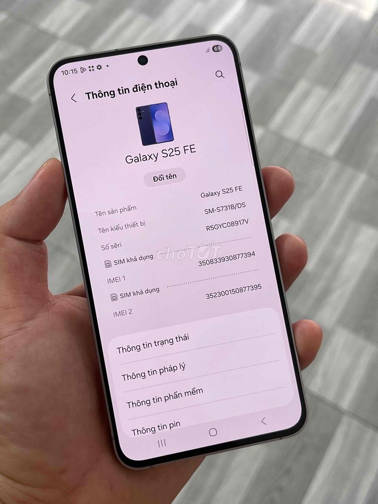 Samsung Galaxy S25 FE chính hãng còn BH 2027. Mua bán Điện thoại tại Quận Ninh Kiều Cần Thơ được đăng bởi Nguyên Mobile Thanh Lý Đổi Máy hình 1