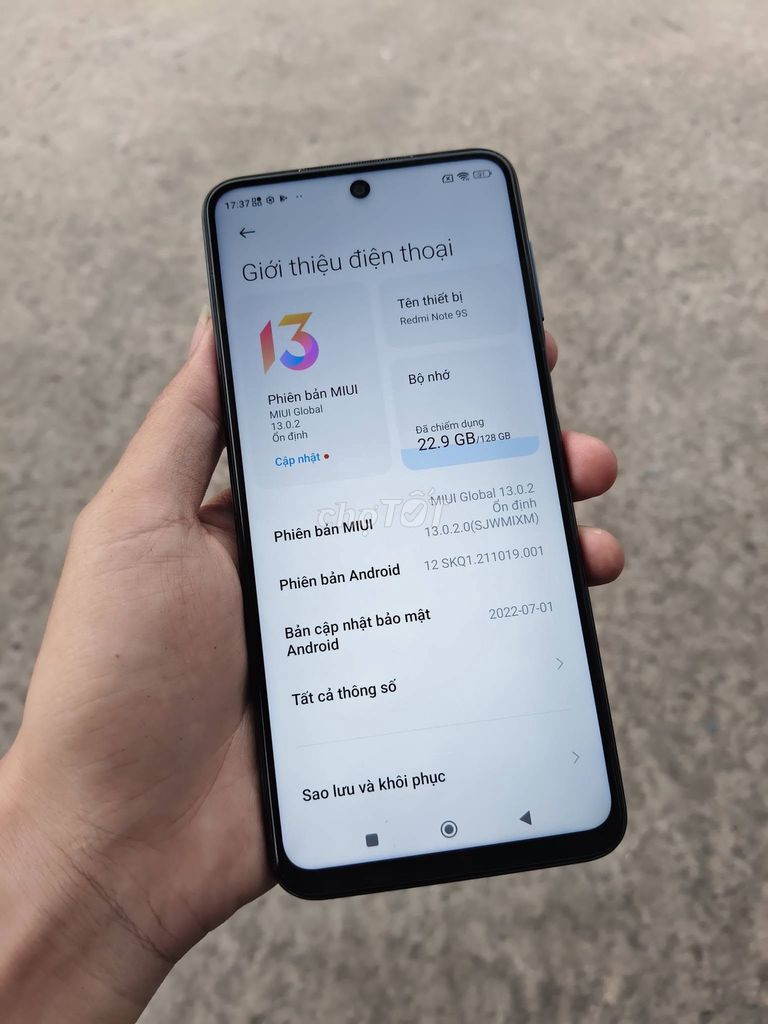 Xiaomi Redmi Note 9S 8GB/128GB Xanh Like New. Mua bán Điện thoại tại Quận 1 Tp Hồ Chí Minh được đăng bởi Hội Đồ Điện Tử hình 1