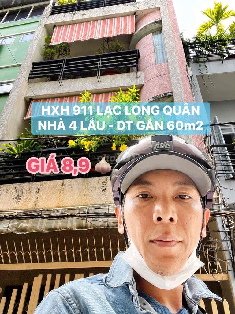 🏡🏡 HXH 911 LẠC LONG QUÂN, TÂN BÌNH - DT GẦN 60m2 - GIÁ 8,9🧄