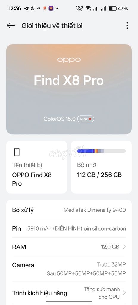 Oppo Find X8 Pro 256GB. Mua bán Điện thoại tại Quận Hai Bà Trưng Hà Nội được đăng bởi Trần Khang hình 1