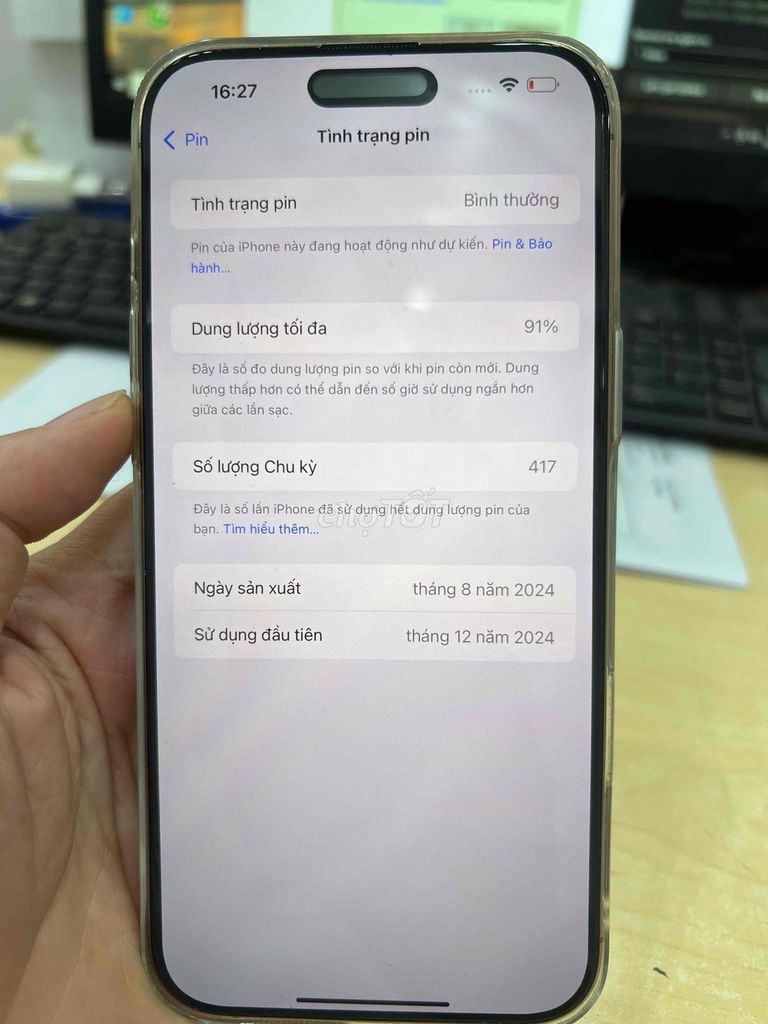 iPhone 16 Pro Max 512GB màu Sa mạc bản VN/A. Mua bán Điện thoại tại Quận Hà Đông Hà Nội được đăng bởi Lý Chiến hình 2