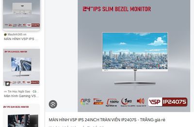 Màn hình Mới: VSP LNc_01 IPS 24inch 100Hz - Trắng. Mua bán Phụ kiện (Màn hình, Chuột...) tại Quận Liên Chiểu Đà Nẵng được đăng bởi Máy Tính Lộc Nguyễn