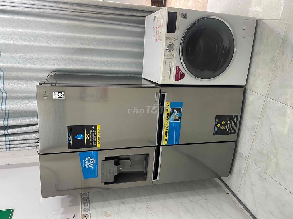 Bán M.Giặt LG 9kg & Tủ LG side by side 668l