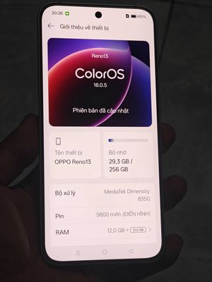 Oppo Reno 13 12GB 256GB Bạc