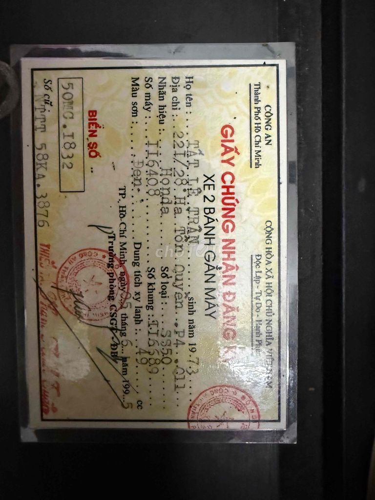 9 chu cần bán xe 67. Mua bán Xe máy tại Quận 7 Tp Hồ Chí Minh được đăng bởi Tran kien vinh hình 4