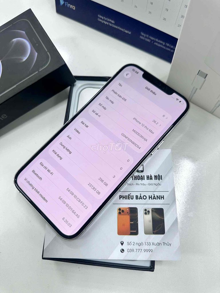 Apple iPhone 12 Pro Max 256GB Bạc. Mua bán Điện thoại tại Quận Cầu Giấy Hà Nội được đăng bởi Táo Zin Hà Nội hình 1