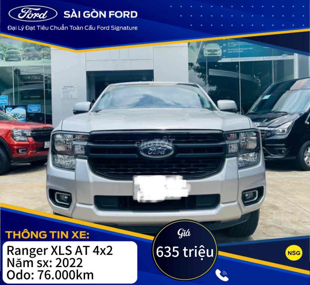 Ford Ranger 2022 XLS 2.0 4x2 AT - 76000 km