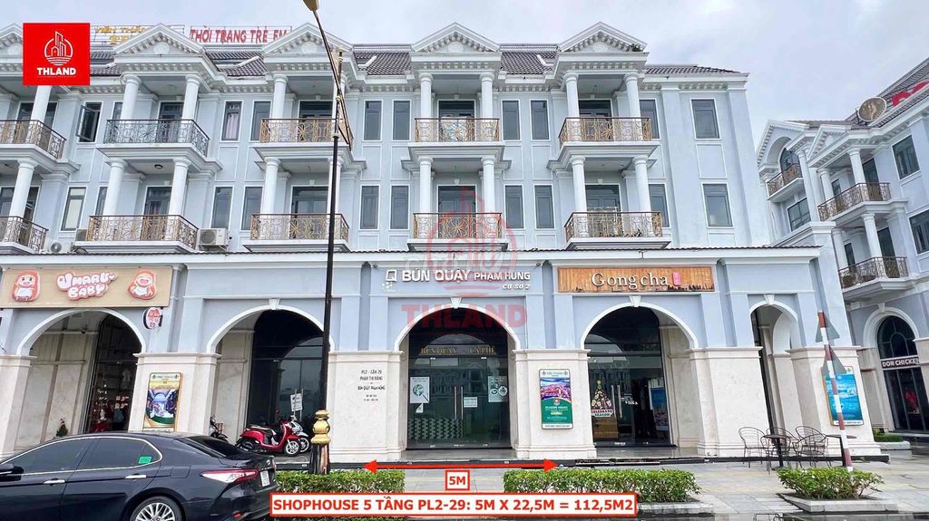 Shophouse 2 mặt tiền Dương Thị Sen - Đảo Phú Gia, 5x22.5, 5 tầng, SH