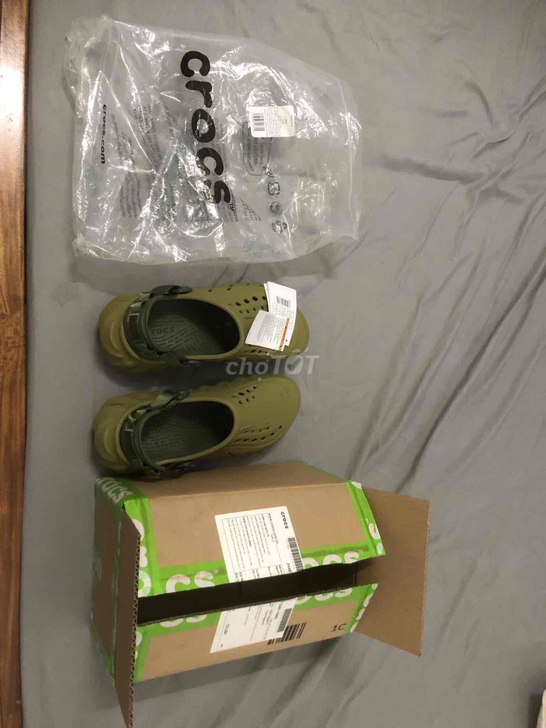 Dép Crocs echo xanh olive chính hãng new 100%