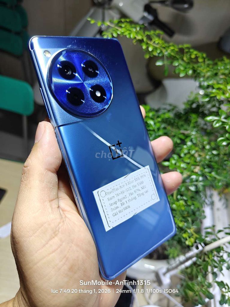 OnePlus Ace 3 R16+512 Pin97% Mới 99%. Mua bán Điện thoại tại Huyện Trảng Bàng Tây Ninh được đăng bởi Sun Mobile Shop Điện Thoại Trảng Bàng Tây Ninh 01 hình 1