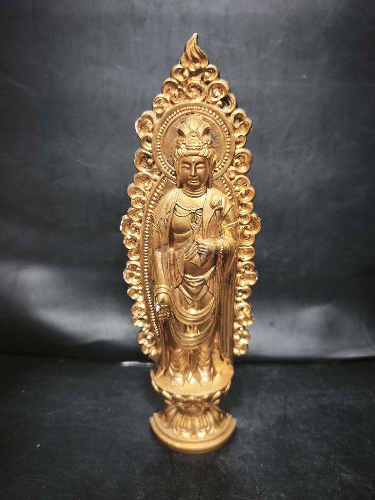 Tượng Bồ Tát Nhựa Vàng 22cm Sưu tầm. Mua bán Đồ sưu tầm, đồ cổ tại Quận 10 Tp Hồ Chí Minh được đăng bởi Mỹ Phương Lê hình 1